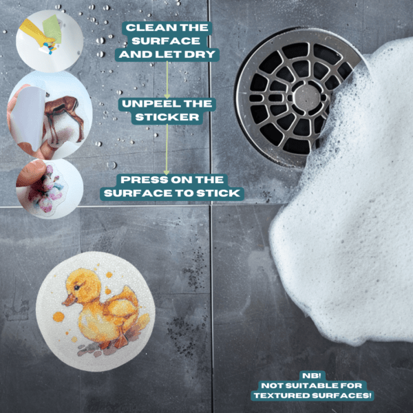 High-quality duck bathtub stickers ideal for preventing slips and enhancing safety.