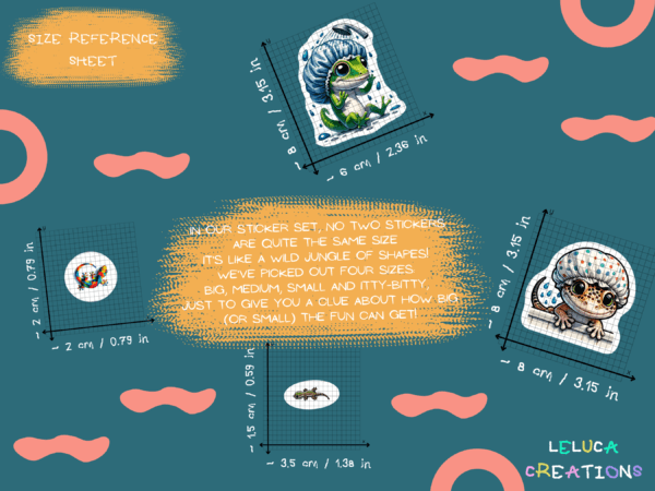 Fun lizard stickers for non-slip bathtub use.