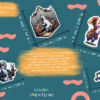 Adorable music-themed non-slip stickers for bathroom safety.