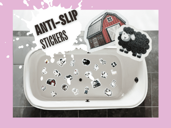 High-quality Montessori animals waterproof tile stickers for shower walls ideal for preventing slips and enhancing safety.