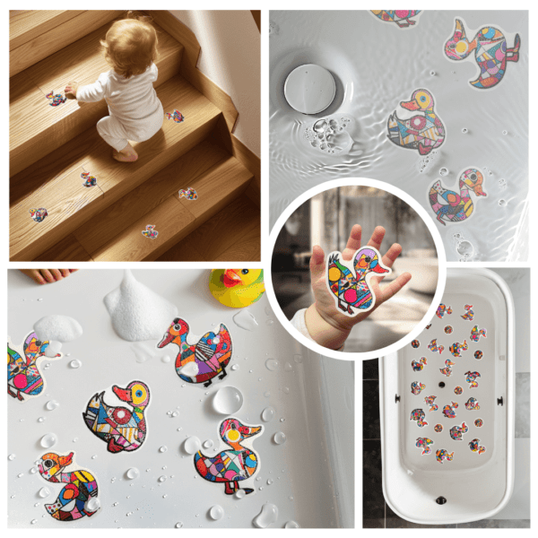 Anti-Slip Stickers | Pop Art Duck Stickers For Bathtub - Image 9