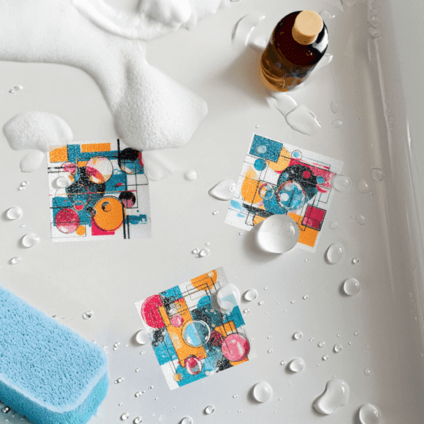 High-quality shower floor grip stickers ideal for preventing slips and enhancing safety.