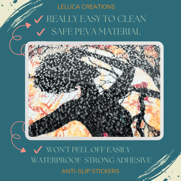 High-quality woman silhouette bathtub decor stickers ideal for preventing slips and enhancing safety.