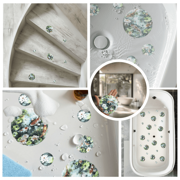 Koi Fish high-quality non slip bathtub stickers ideal for preventing slips and enhancing safety.
