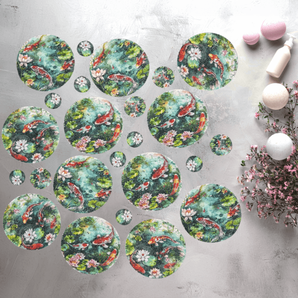 Koi Fish high-quality non slip bathtub stickers ideal for preventing slips and enhancing safety.