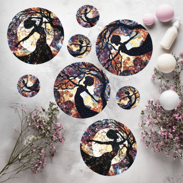 High-quality woman silhouette bathtub decor stickers ideal for preventing slips and enhancing safety.