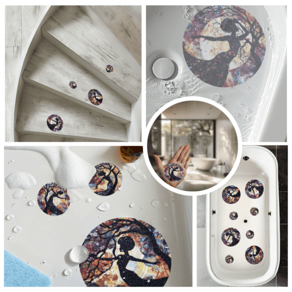 High-quality woman silhouette bathtub decor stickers ideal for preventing slips and enhancing safety.